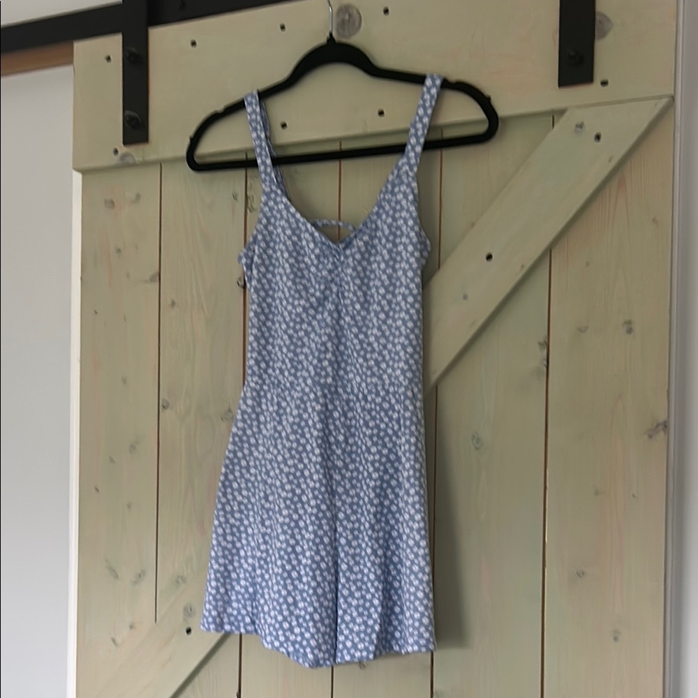 Blue Floral Sleeveless romper